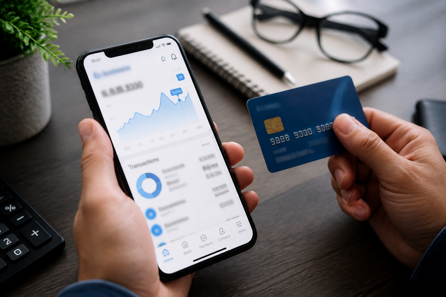 Modern financial services operations with secure digital platforms