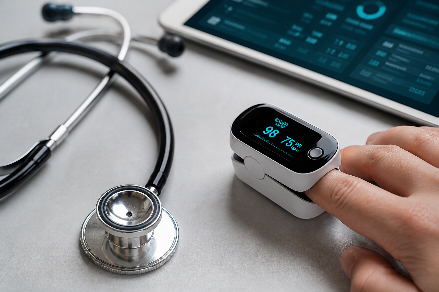 Healthcare professionals collaborating with digital clinical systems