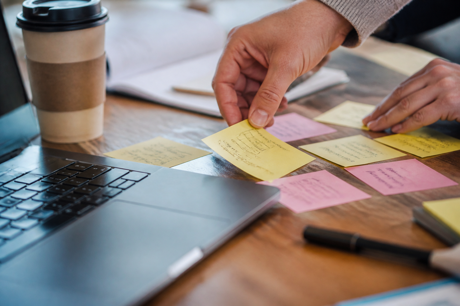 Professional services team collaborating in a modern workplace