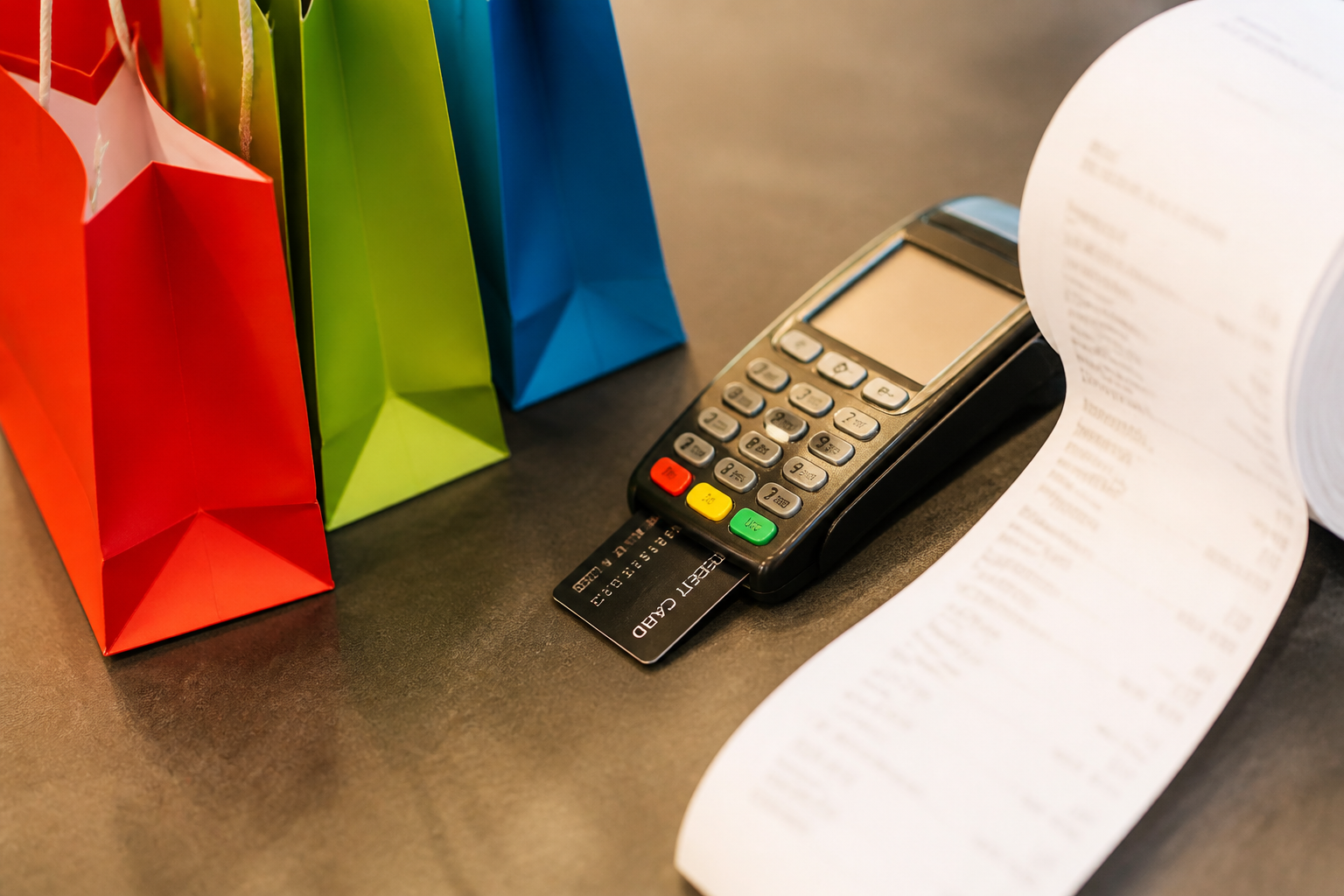 Modern retail commerce environment with digital customer experience